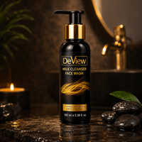 DeView Milk Cleanser Face Wash in a black pump bottle for gentle cleansing and hydrated skin