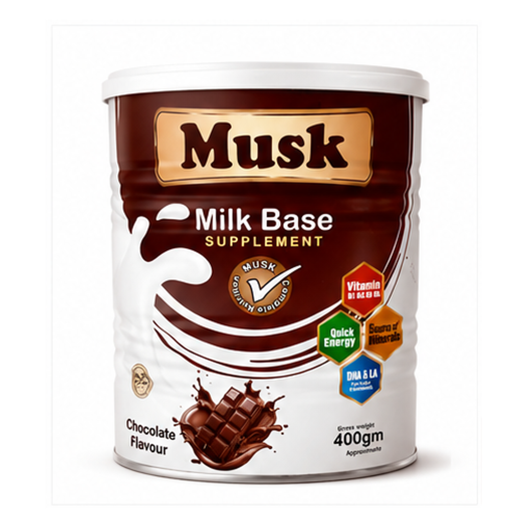 Musk Vanilla Flavour Milk Base Nutritional Supplement – Complete Daily Nutrition for Energy, Growth & Wellness