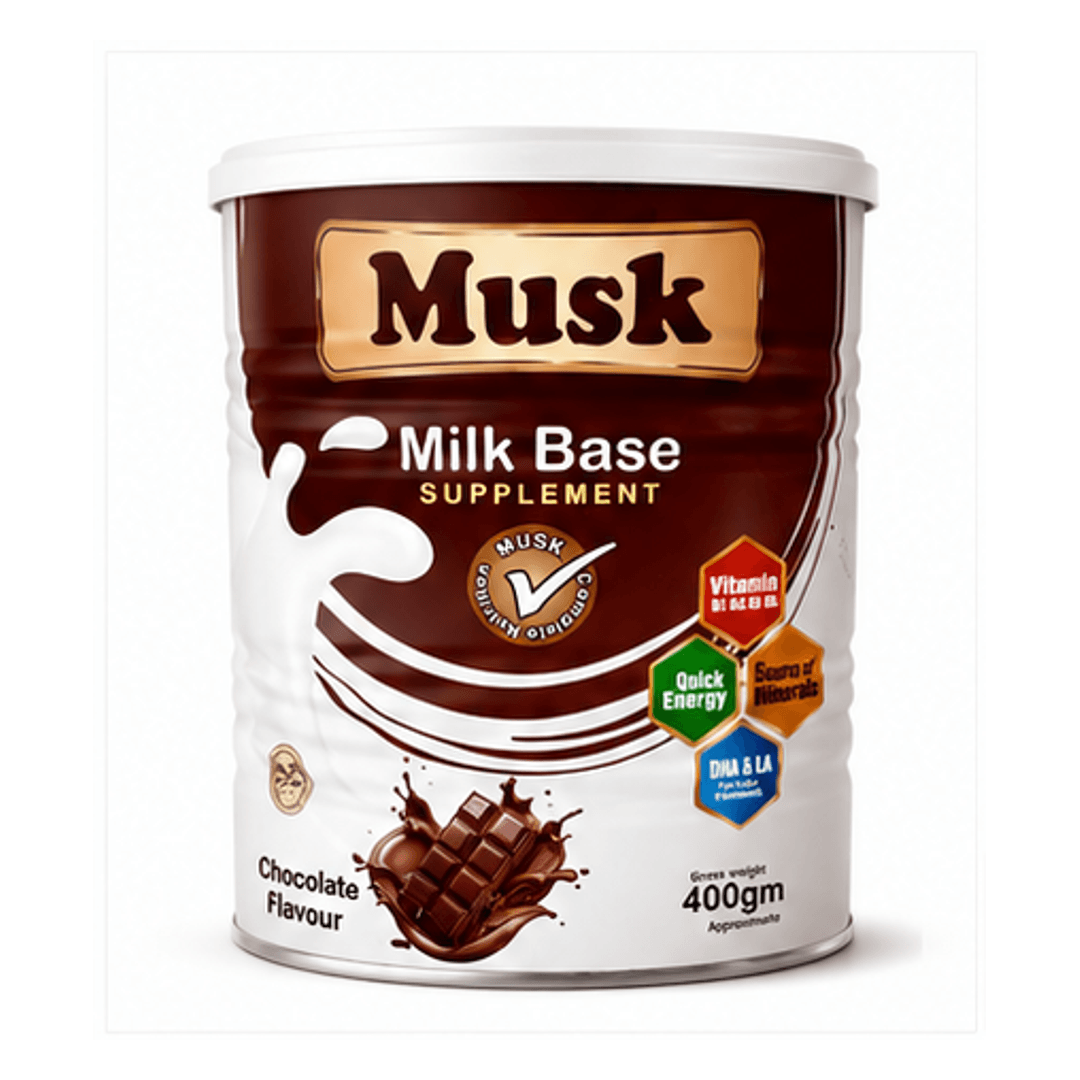 Musk Milk Base Supplement Chocolate Flavour 400g for daily nutrition