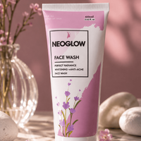 NEOGLOW anti acne face wash 60ml tube for deep cleansing and radiant-looking skin