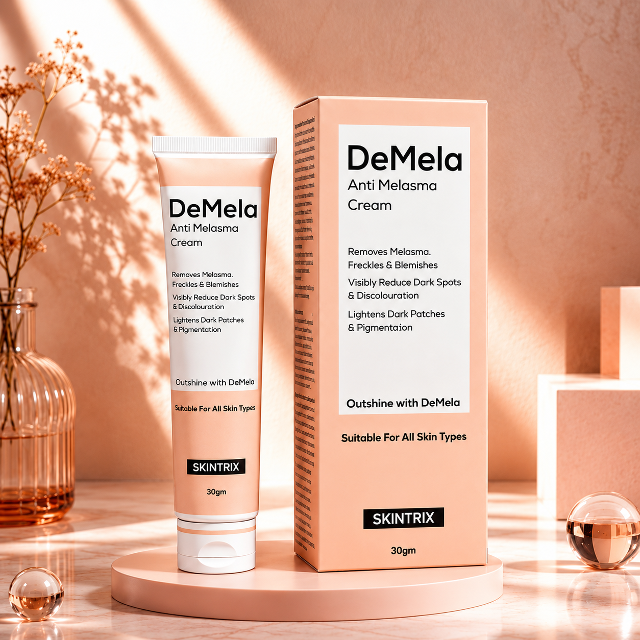 DeMela Anti Melasma Cream for Freckles & Blemishes