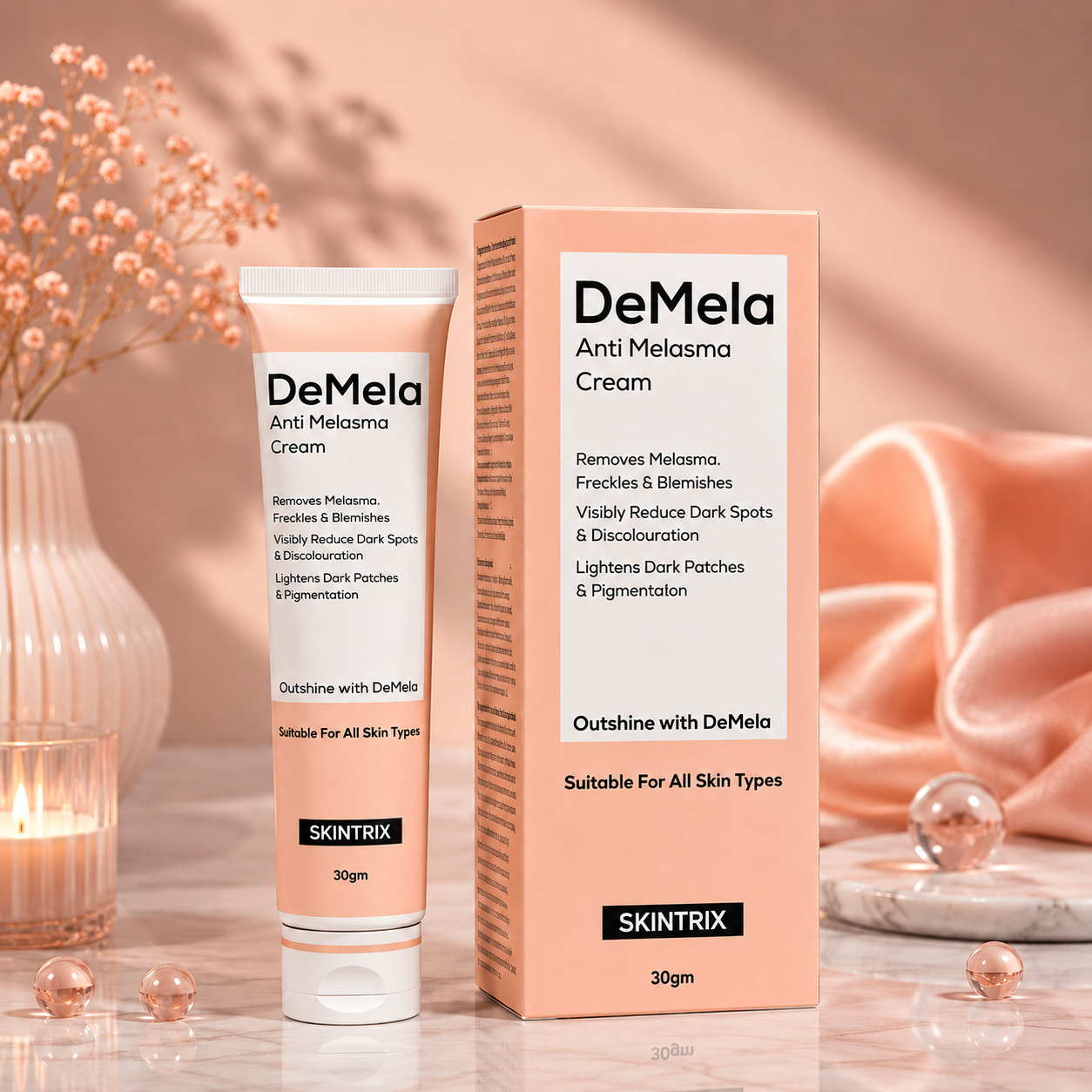 DeMela Anti Melasma Cream for Freckles & Blemishes