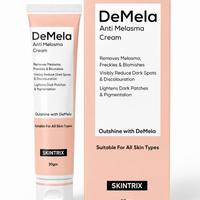 SKINTRIX DeMela melasma cream 30g tube and box for dark spots and uneven pigmentation