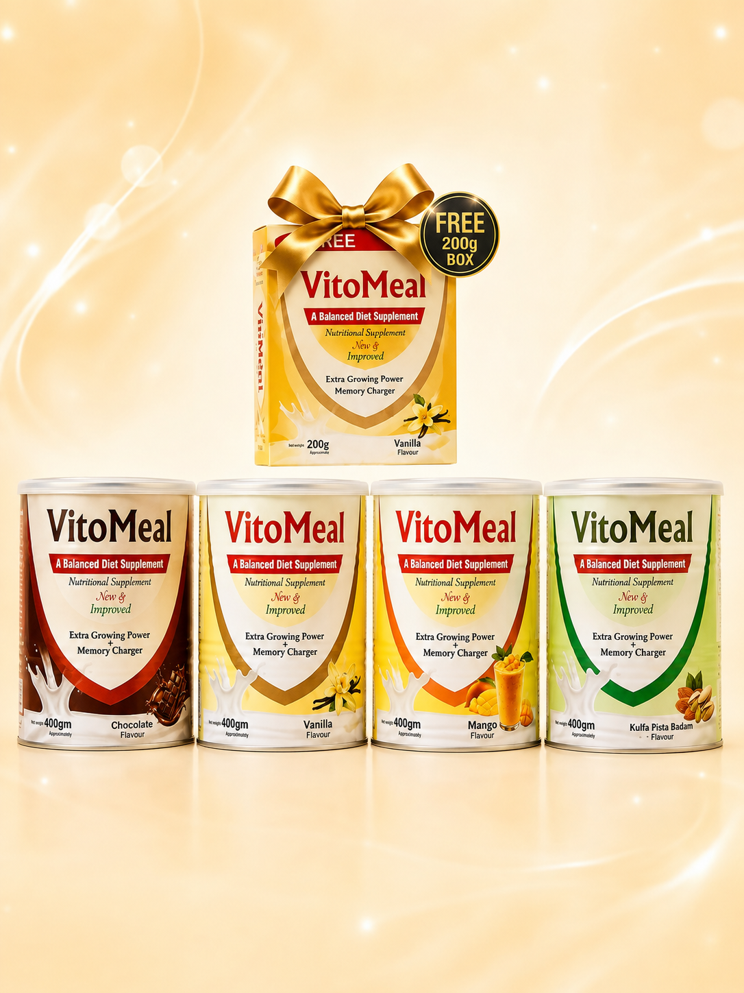 Buy 4 Vitomeal 400g Tins & Get 1 FREE 200g Box