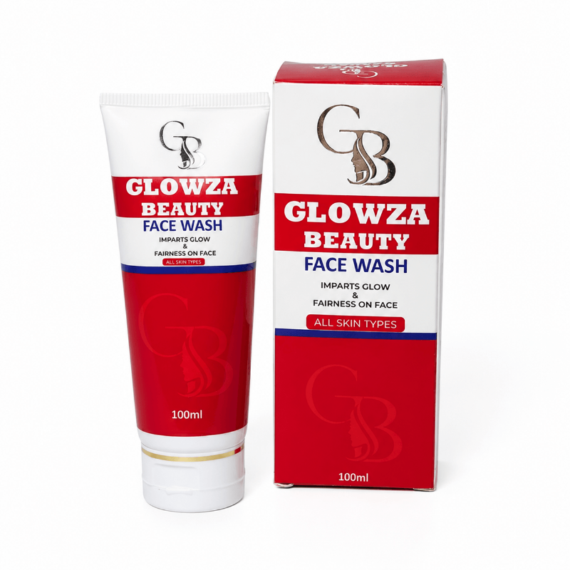 Glowza Beauty Face Wash 100ml tube and box for deep cleansing and glowing-looking skin