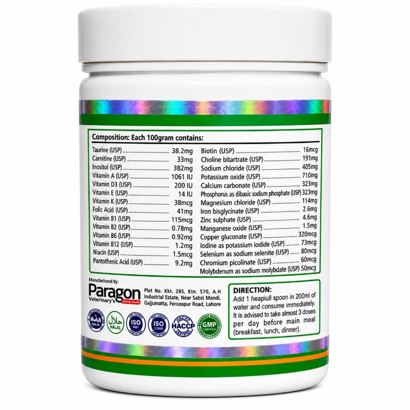 Way Max Slimming Supplement back label with nutritional information